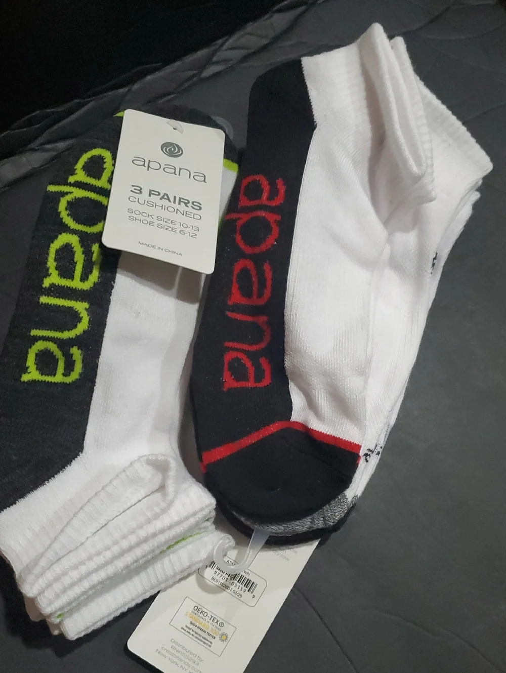 Apana white‎ multi 6pairs of cushioned socks brand new